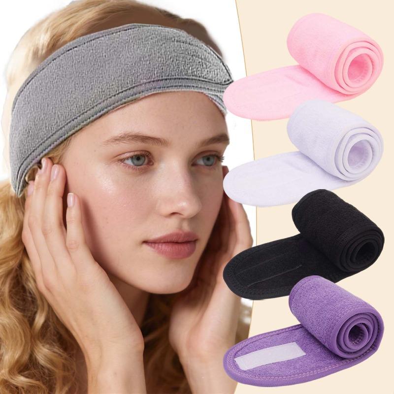 1-5pcs 2025 New Headscarf Velcro Bag Headscarf Beauty Salon Dedicated Face Washing Makeup Headband Beauty Headband Sports