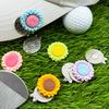 Magnetic Golf Ball Marker with Hat Clip Sunflower Shape Magnet Ball Marker Cap Clip Set for Men Women Golfers Bags Belts Visors Accessories
