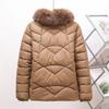 Baumwollgepolsterte Jacke Damen Winter Daunengepolsterte Jacke Verdickter Pelzkragen Kurz Warm Gepolsterte Jacke Jacke