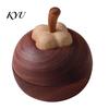 Spa Reception Scent Decor Mangosteen Passive Oil Diffuser, Wooden Essential Creative Aromatherapy Wood Diffuser Diffusers, No-Electric for Car