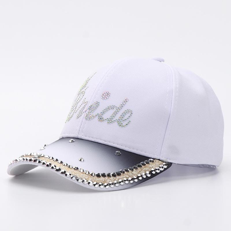 Xiyin strass fjäril hjärta basebollkeps dammode gradient anknäbbshatt