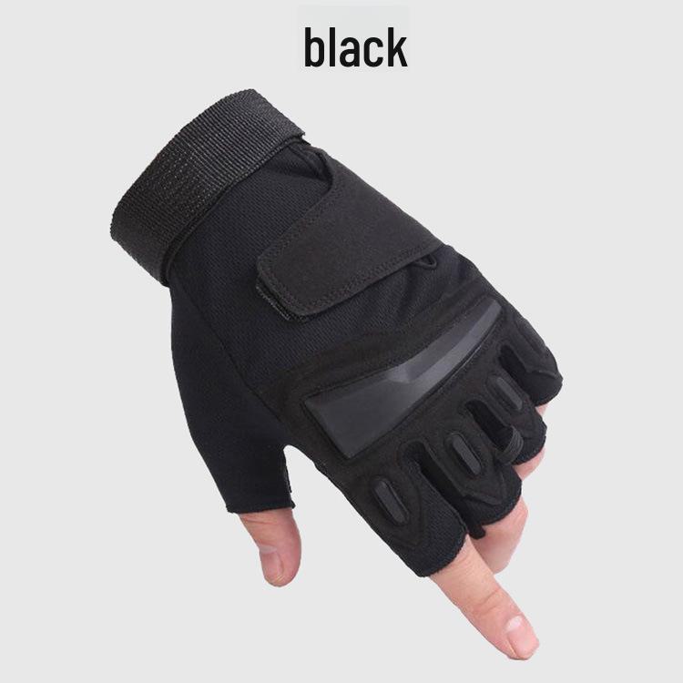 

Мужские тактические перчатки без пальцев для фитнеса - дышащие перчатки для велоспорта с полупальцами Extra Large чёрный