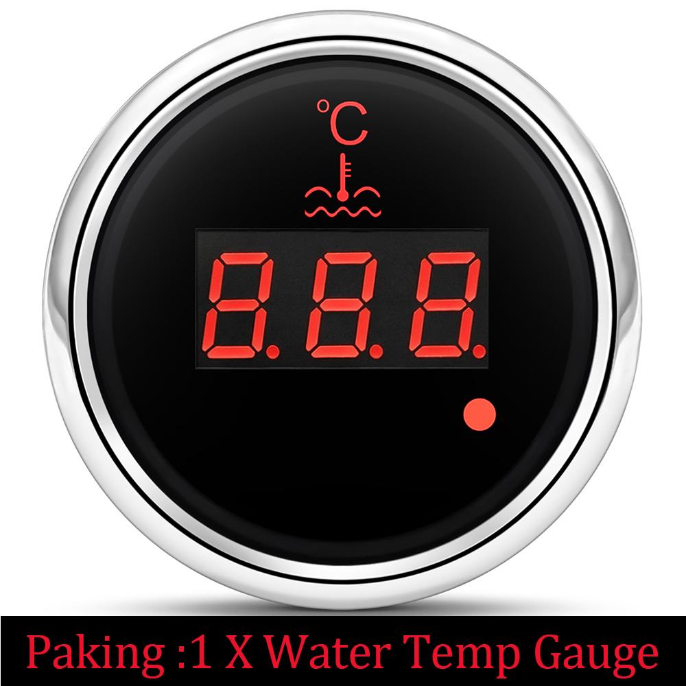 0~120 stopni Celsjusza Wskaźnik Temperatury Wody 52MM Samochodowy Miernik Temperatury Wody Samochodowy Wodoodporny Termometr Wskaźnik z Czujnikiem Wody 1/8 NPT
