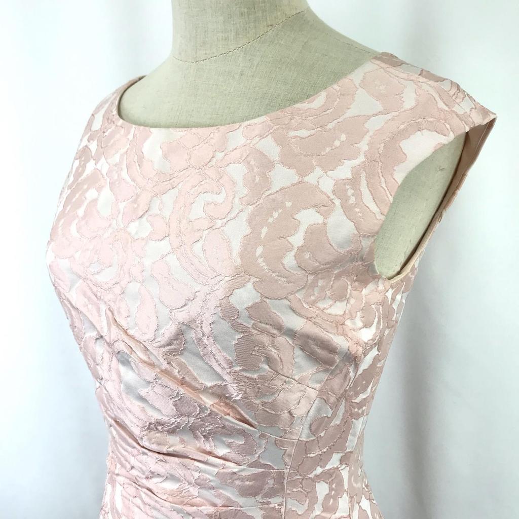 LAUREN RALPH LAUREN Sleeveless Tight Dress [0 / XS / Knee Length / Pink Floral](USED)