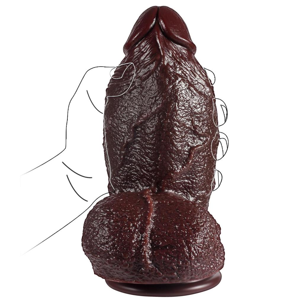 Black Extra-Thick,Ultra-Large Realistic Dildo – Extreme Girth,Strong Suction Cup,Lifelike Texture,Premium Silicone Adult Toy