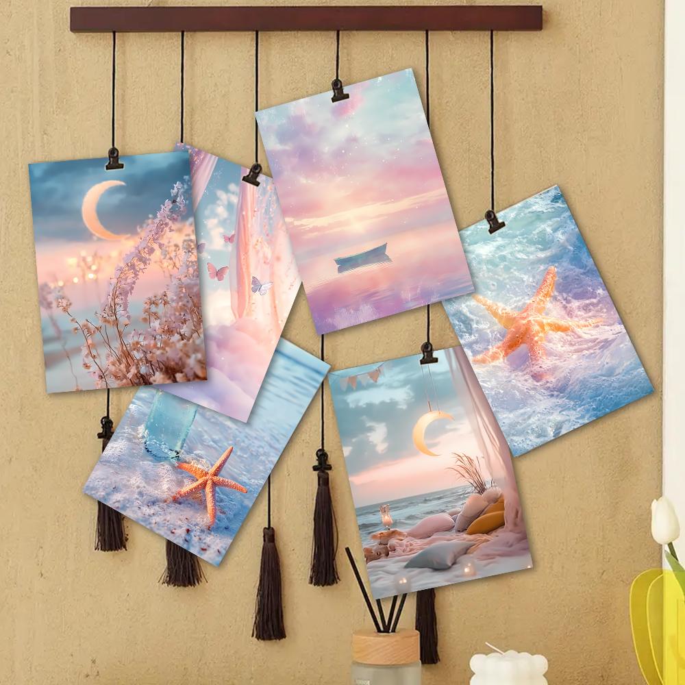 32 Pcs, Sky Cloud Aesthetics Collection Postcards, Wall Stickers, Mailing Cards, Greeting Cards, DIY Postcards, Souvenir Postcar