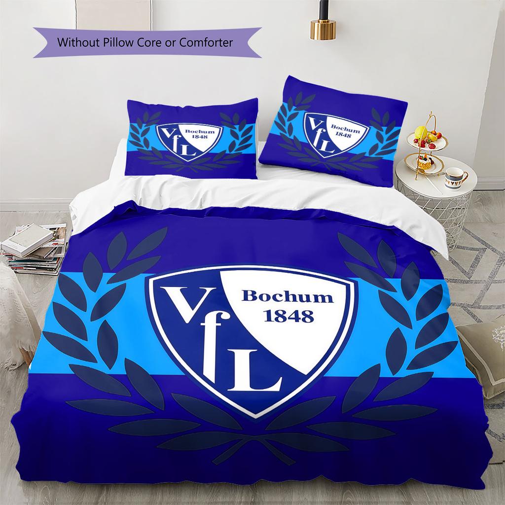Set Copripiumino e Federe VfL Bochum Decorazione per la Casa Regalo di Compleanno (1 * copripiumino + 2 * federa, senza nucleo)