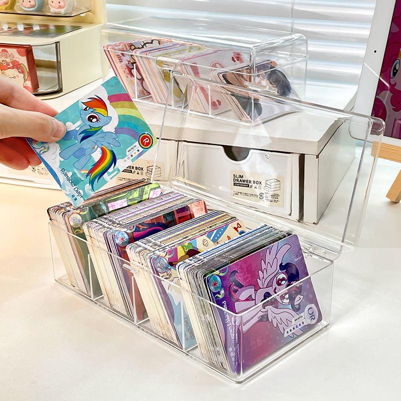 Card Storage Box Clear Acrylic Playing Cards Container Display Card Case Packing Poker Game Card Box Board Games Card Organizer