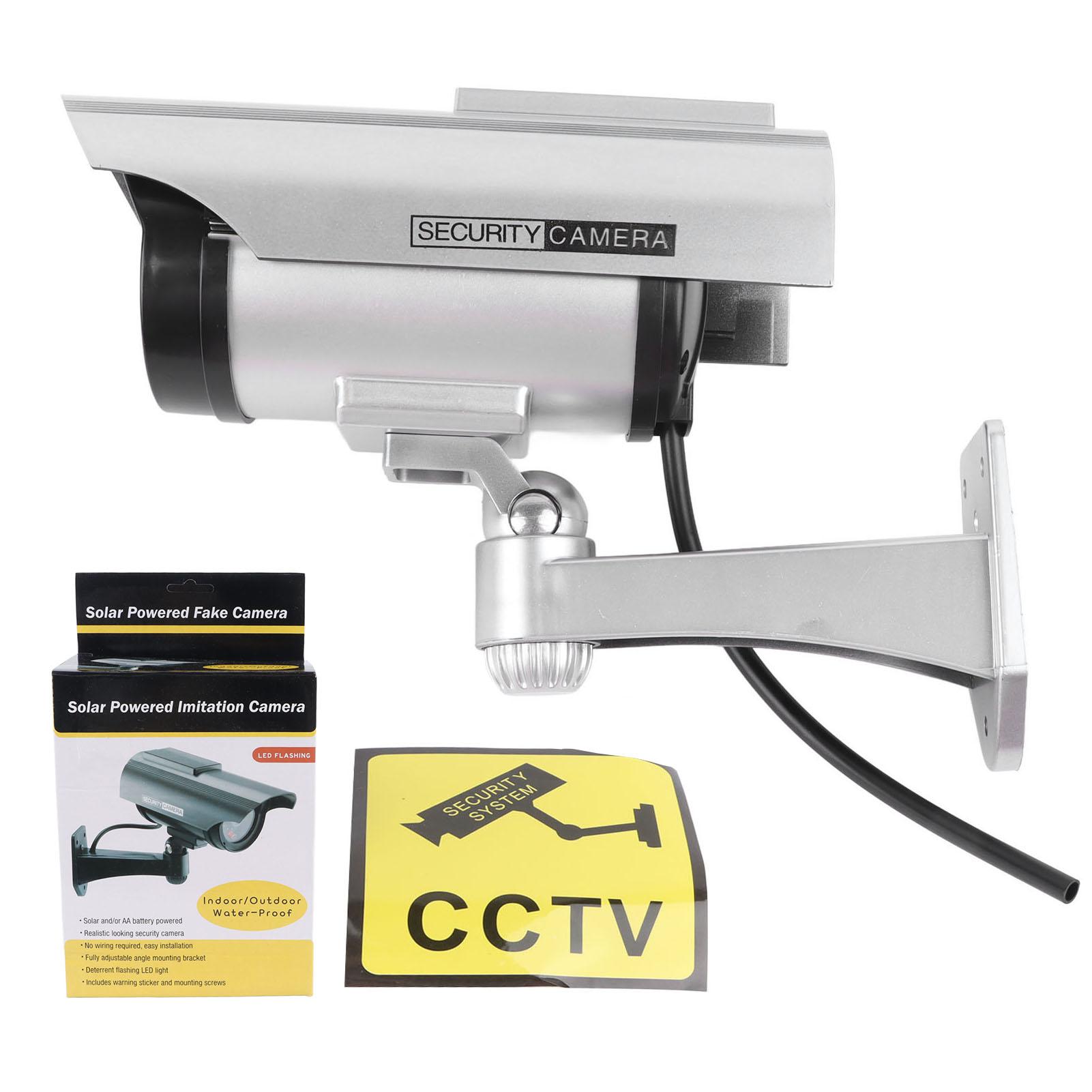 Automobile And Motorcycle Supplies Light Fake Surveillance Camera Solar Powered Simulation Monitor With Led Flashing For Home Business Office