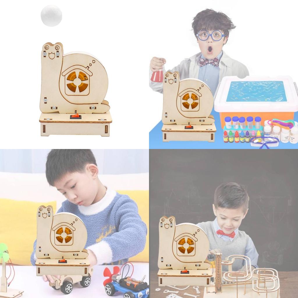 Kids Educational Diy Wood Air Suspended Ball Physics Science Experiment Toy