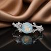 Milky Opal Gemstone Silver Customized Ring 925 Sterling Silver White Stone Ring, Opal Gemstone Jewelry CZR-14-20