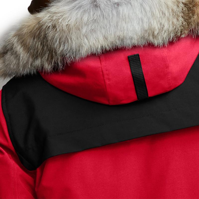 Canada Goose Down Jackets Men's Red Hooded Moderate Parka Down Jacket 9513M-11