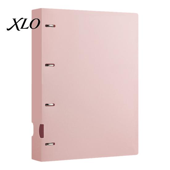 Large Capacity Document Folder 4-Hole Folder/A4 File Bag, Durable PP Portable Storage Lightweight Folder, Macaron Colors Organizer for Office