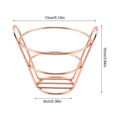 French Fry Holder Stainless Steel Heavy Duty Cone Like Fry Basket French Fries Holder Food Restaurant Table Serving Supplies