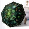 Nature Mandala Pattern Umbrella, Portable and Foldable Design, 8 Ribs, a Casual Accessory for Halloween, Christmas, and Birthday Gifts.
