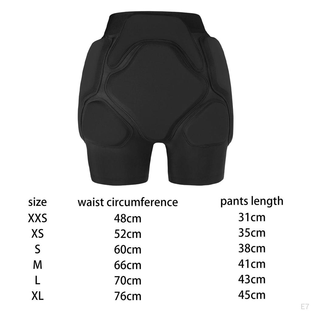 Padded Shorts Absorbing Comfortable Hip Protection Gear for Ice Skating Men Women Snowboard