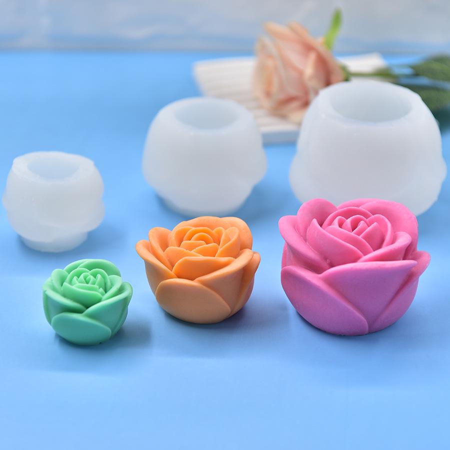 Valentine's Day Rose Silicone Mold for Candles, Ice Cubes, and Plaster Crafting