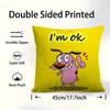 Courage The Cowardly Dog Pillow Cover For Bedroom Room And Living Room Sofa Decorative Cushion Cover