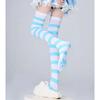 High, Horizontal Striped, Cat-paw, Cute Long, Over-the-knee Socks for Student Girls In A College Style