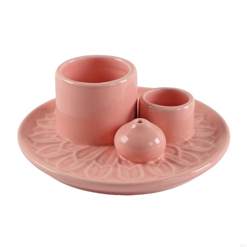 Ceramics Tray with Multifunctional Incenses Burners Accessories Set HX6C