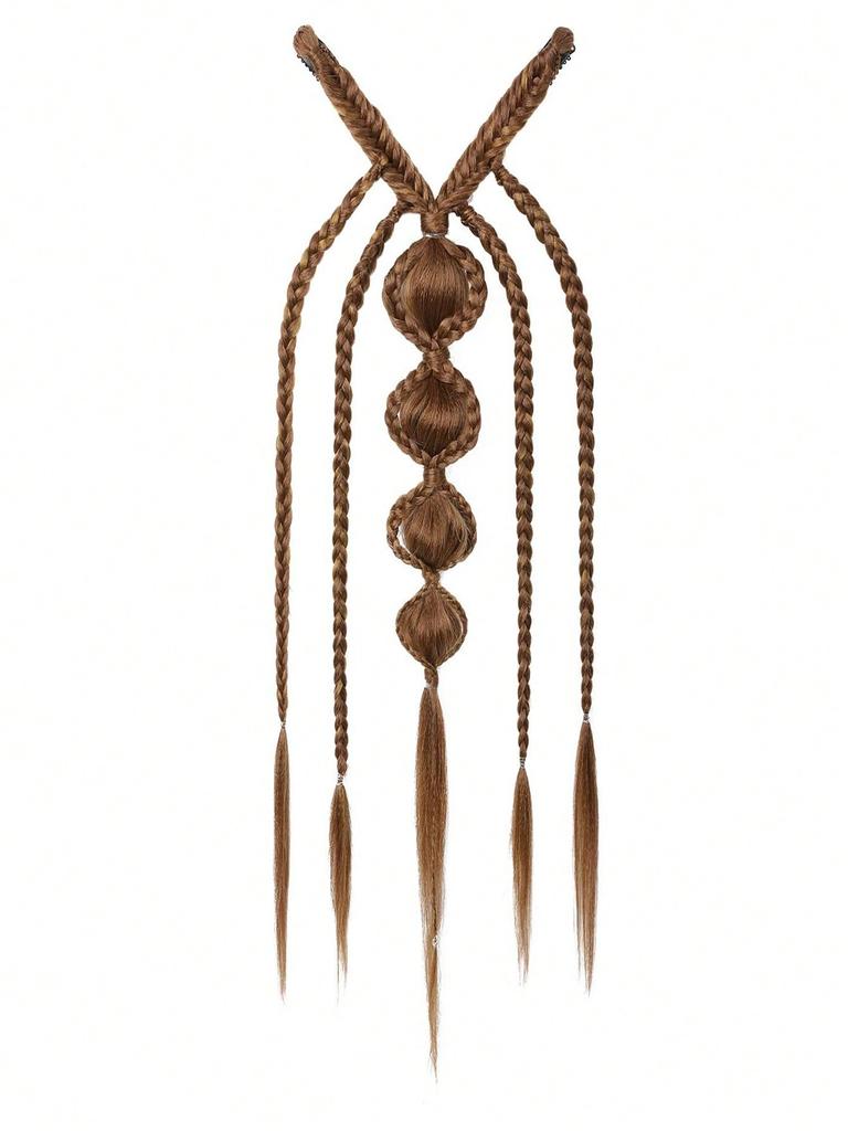 Clip-on Braided Hair Extensions - Bohemian-style Holiday Princess Braids