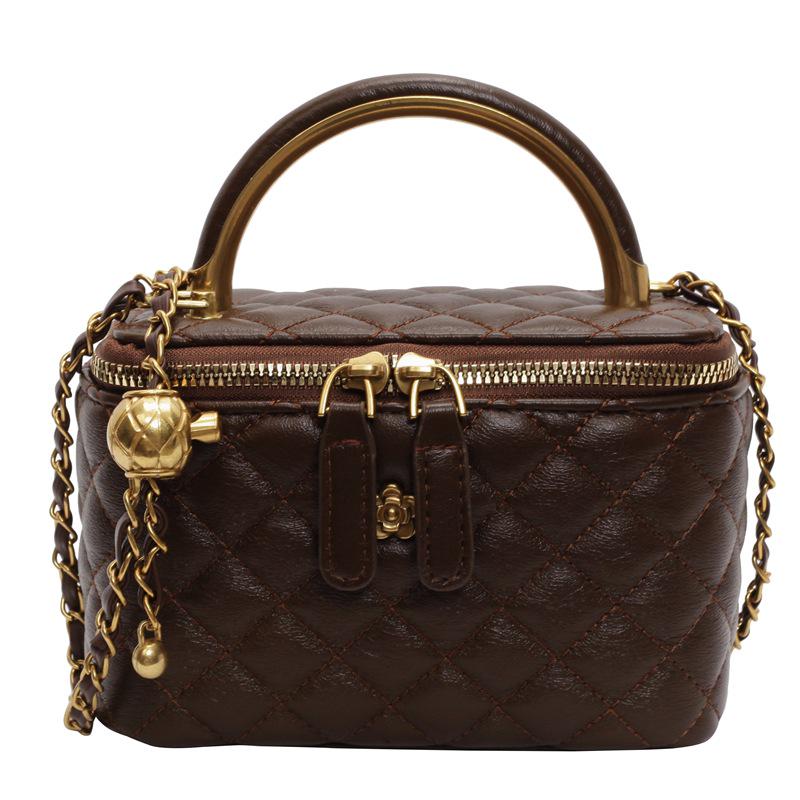 

Женские роскошные сумки кроссбоди: Шикарные, Дизайнерские Сумки Высокого Класса для Модных Модниц 18*8*11cm кофейный