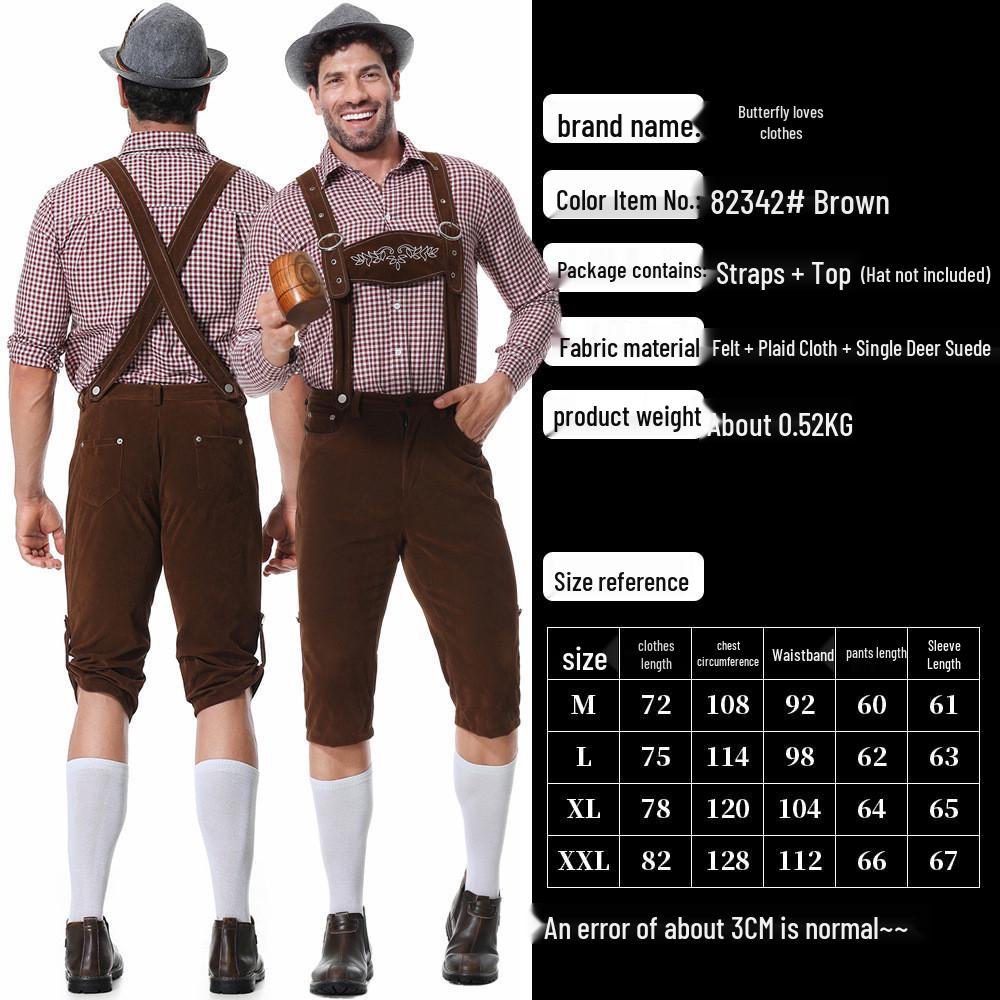 Bavārijas Oktoberfest vīriešu tradicionālais tērpu komplekts