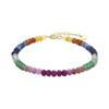 925 Sterling Silver Bracelet with Multicolored Crystal - 18K Yellow Gold Finish - Loidea
