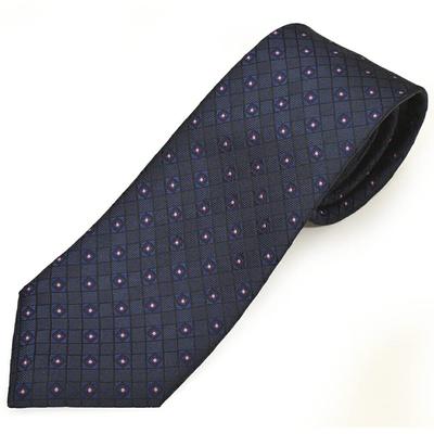Jedwabny Krawat Giorgio Armani W Kropki i Kwadraty Szerokość Mieczowa ega23s017 Granatowy [Giorgio Armani] Męski (Rozmiar 8 cm) 3R929-00035 00035-NIEBIESKI