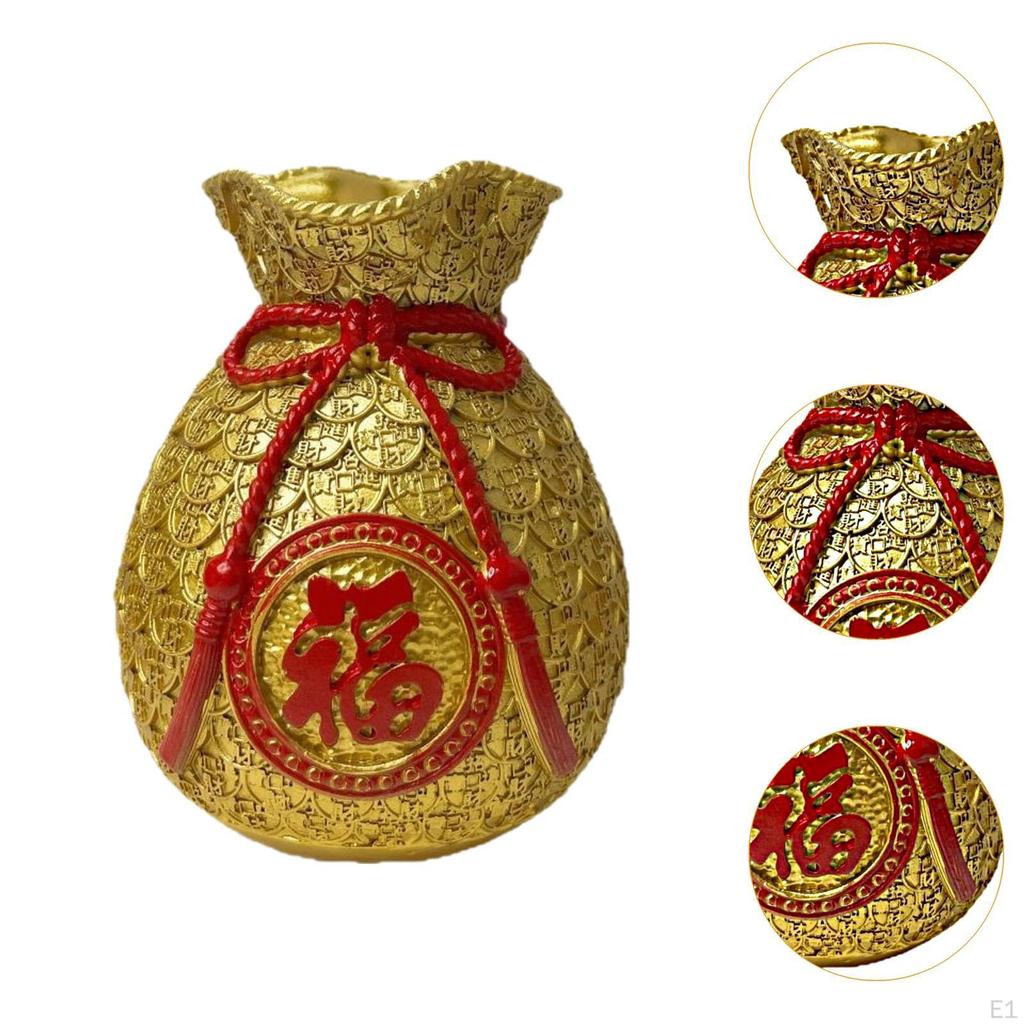 Blessing Bag Decor Flower Vase Elegant Crafts Home Furnishing Centerpiece Table Decoration Resin