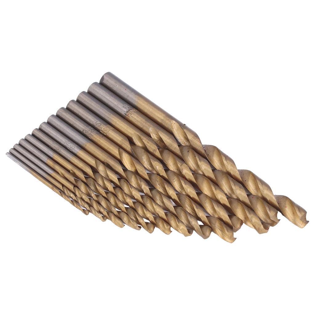 13 Stück Spiralbohrer Schnellwechsel HSS für Holz Metallschneiden 1,5?6,5 mm Schaft mit KofferGold