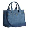 COACH Cargo 20 Cursive Logo Embroidery Denim Tote Bag Tote Bag Shopping Bag Crossbody Shoulder Handbag Small Women's Indigo