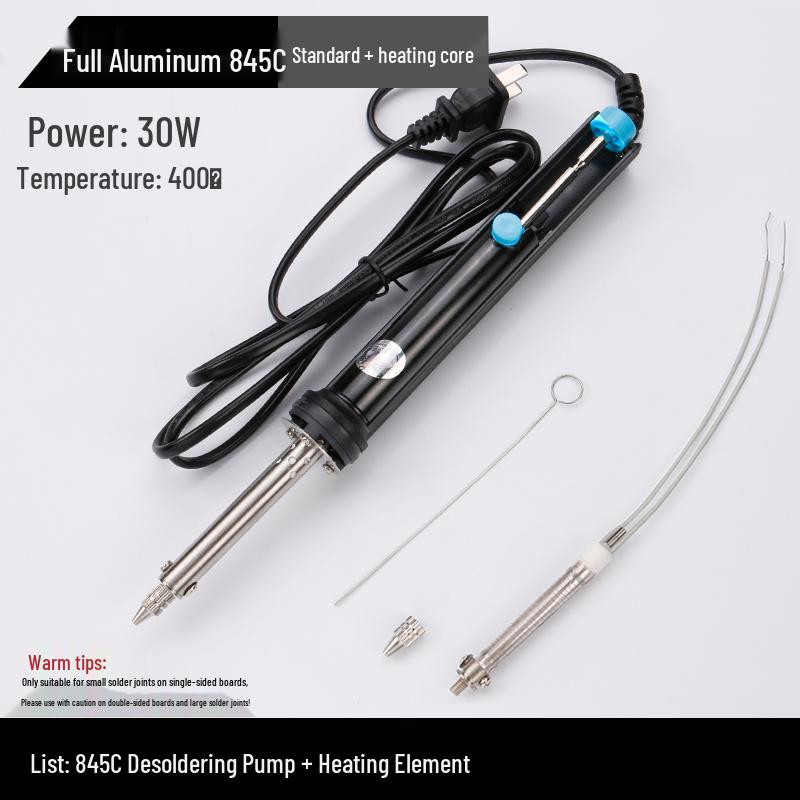 Yellow Flower Dual-Use Electric Soldering Iron & Manual Desoldering Pump 842C/845S