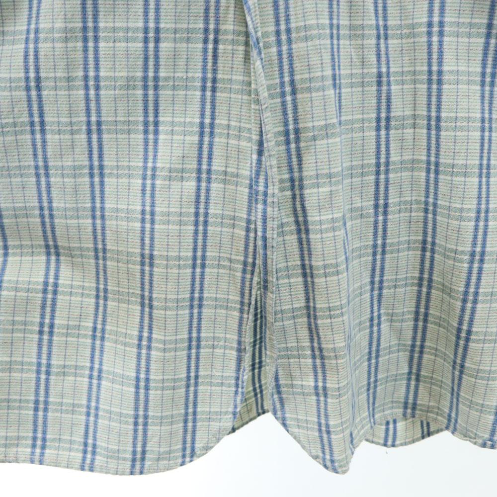 RRL 90s Initial tag Red 3 stars Old Check Pattern Long sleeve half button shirt Men's Used