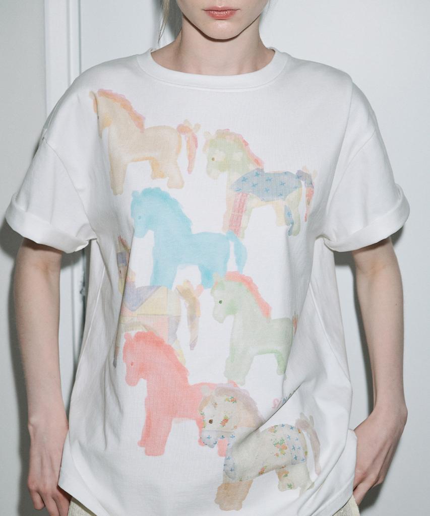 SINOON Tiny Ponies T-Shirt (Ivory)
