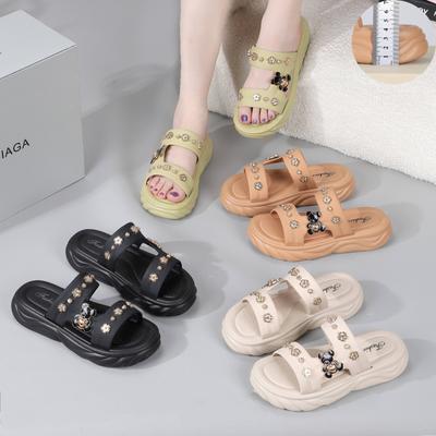 Sandali Ciabatte Estive da Donna con Zeppa Piatti Casual da Esterno da Spiaggia Moda Sportive Slip-On