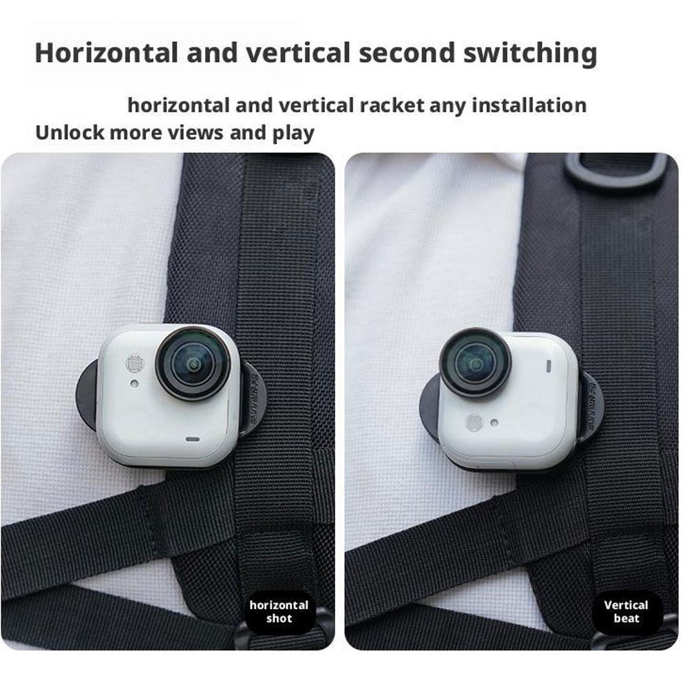 For Insta360 Go Ultra Magnetic Backpack Clip Holder Anti-Shake Holder Quick Release Camera Fixed Mount Clamp For Sports Camera