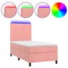 VidaXL Slat Bed Base with LED Mattress, Upholstered Bed, Single Bed, Adult Bedroom Interior Bed, 3135980
