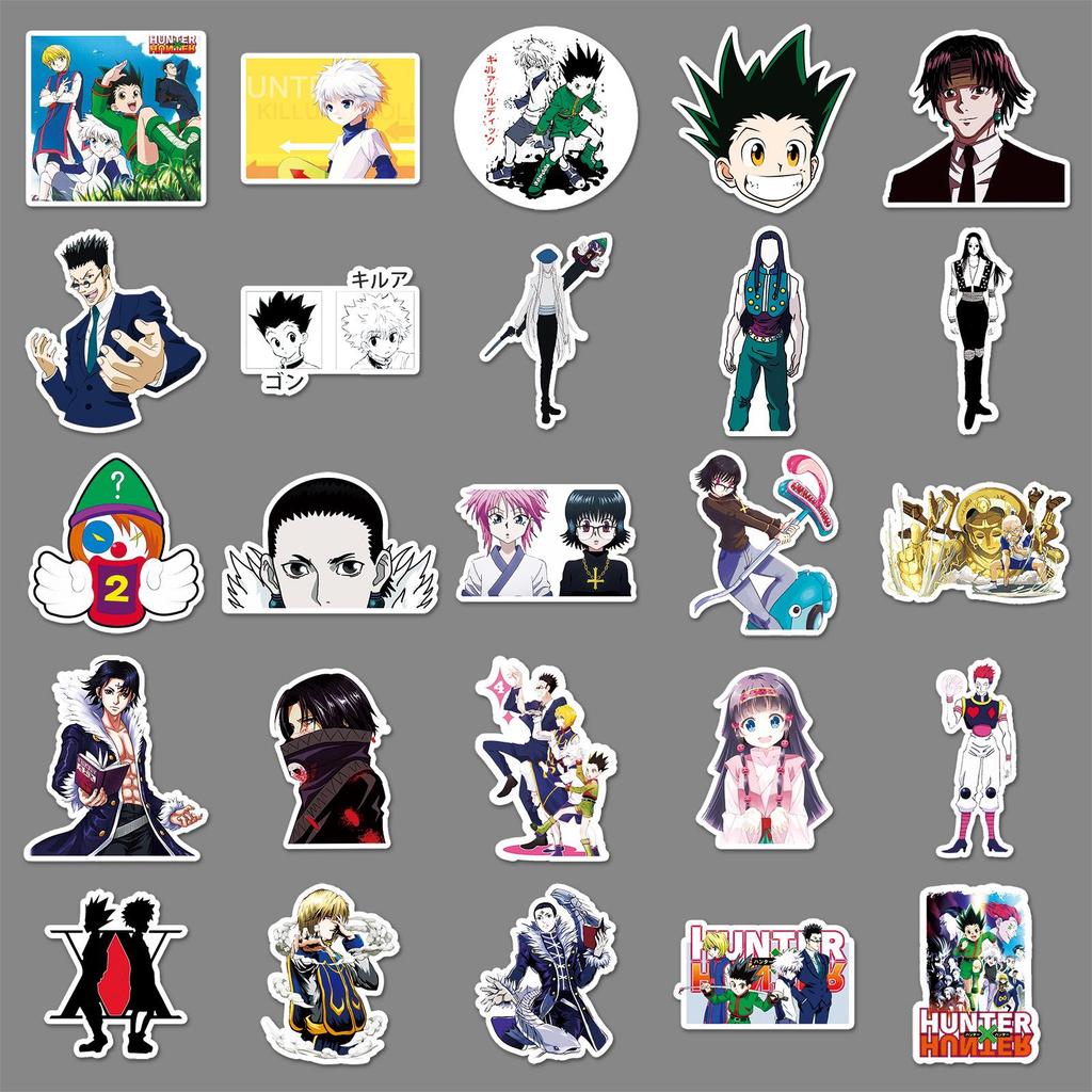 50 Sheets Cartoon Anime Graffiti Stickers for DIY Skateboard, Water Bottle, and Suitcase Decoration