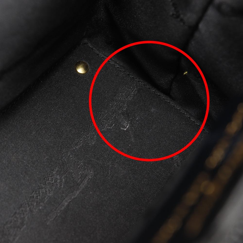 Salvatore Ferragamo Vala Handbag AQ-21 8252 2WAYShoulder Black/gold Embossed Leather Women Used