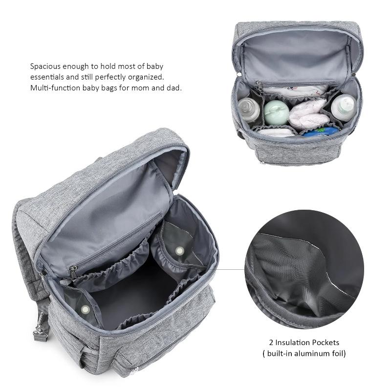 Large Capacity Multifunctional Outdoor Travel Backpack,Stylish Waterproof Diaper Bag Backpack Mother Newborn Portable Bag