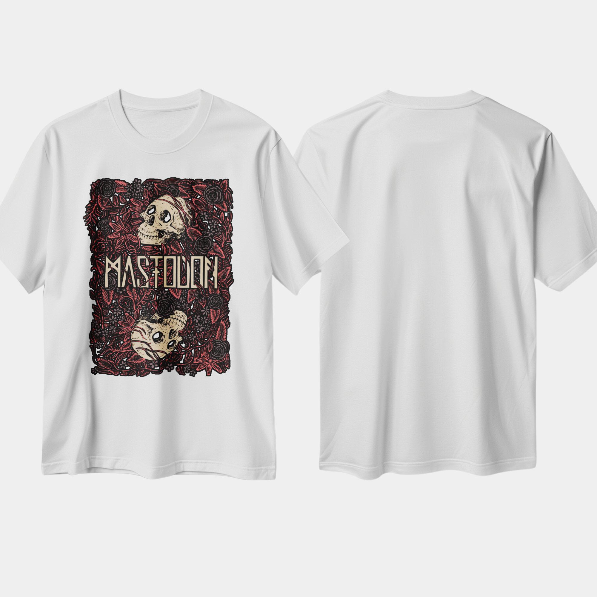 

Rock Tees Fashion T-shirt Band Graphic Mastodons Printing Short Sleeve Unisex Round Neck Casual - Men s Summer Cotton Graphic... S разноцветный