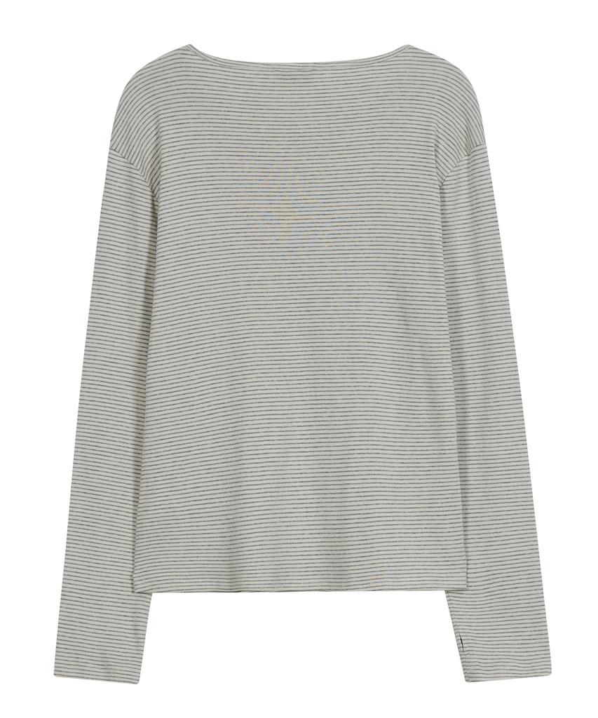 Taibseobiseu Buttoned Airbrush Top [Ivory]