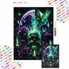 Glowing Butterfly Rose Skull 5D Diamond Full Diamond Art Painting Kit Diamond Painting Home Decor Crafts Wall Art Handmade Gift