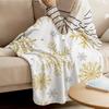 Christmas Golden Snowflake Texture Throw Blanket Christmas Blanket Soft Plush Warm Sofa Throw Blanket Holiday Gifts