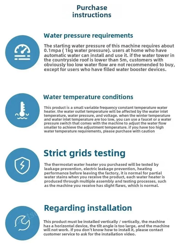 Instant Tankless Portable Electric Water Heater 3000W To 5500W Adjustable 220V for Bathroom Shower Kitchen Sink