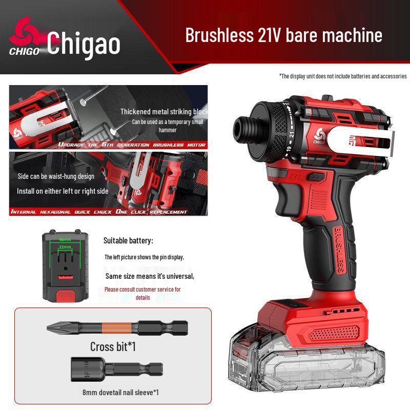 Brushless Rechargeable Electric Impact Driver and Screwdriver