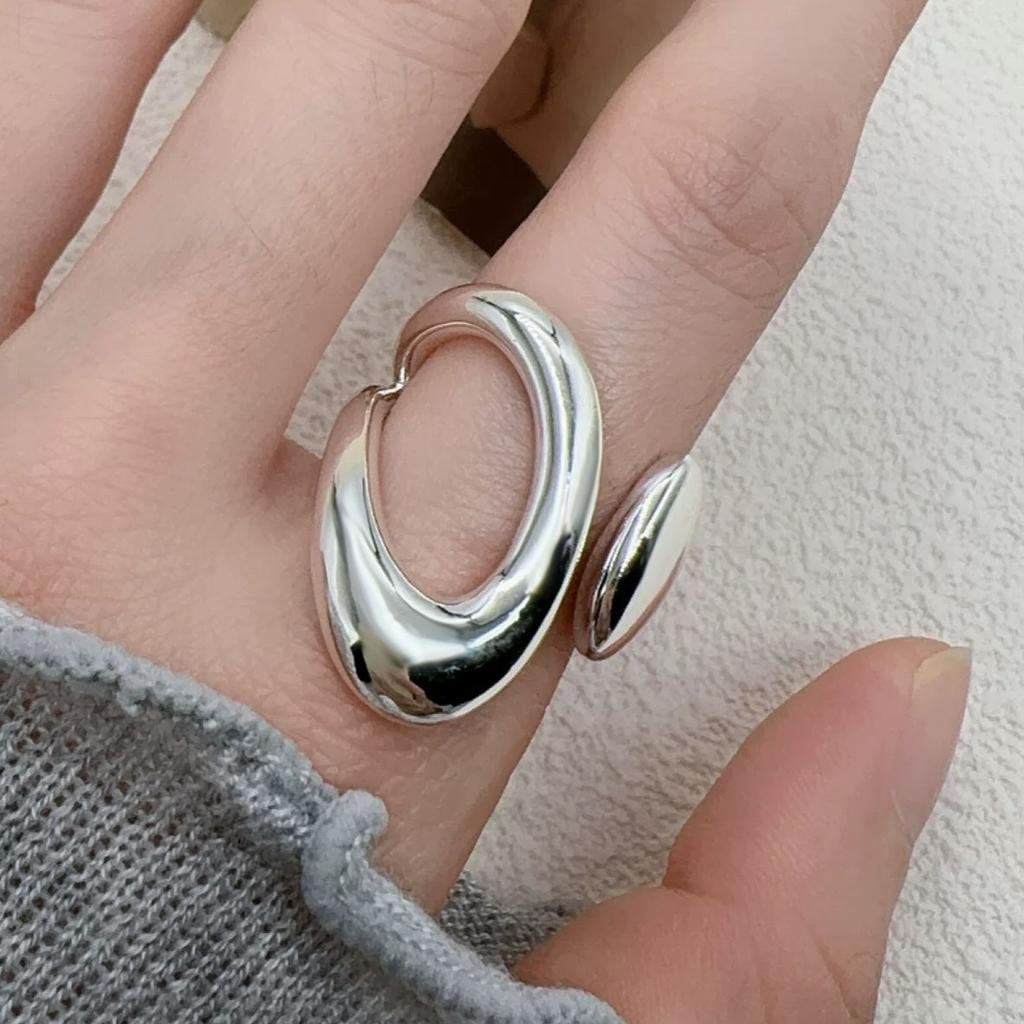 VENTFILLE 925 Sterling Silver Moon Tassel Opening Female Fashion Ins Ring Dropship Wholesale