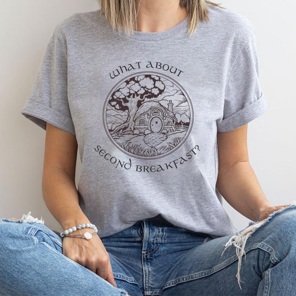 Love Reading T-Shirt Vintage Teacher Fandom T Shirts Second Breakfast Ringer Clothes Iterature Book Lover Short Sleeves Tops