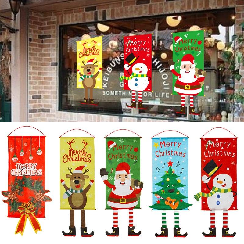 Hochwertige Weihnachts-Veranda-Türbanner-Flagge für Heimdekoration